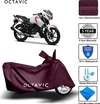 AUTOCAD Waterproof Two Wheeler Cover for TVS(Apache, Maroon)