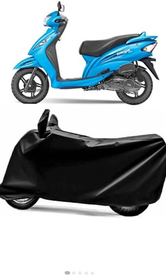 Mdstar Waterproof Two Wheeler Cover for TVS(Wego, Black)