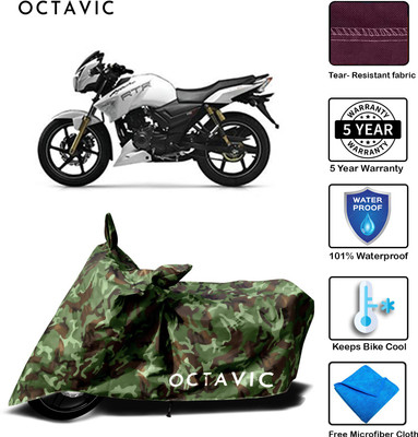 octavic Waterproof Two Wheeler Cover for TVS(Apache RTR 180, Green)
