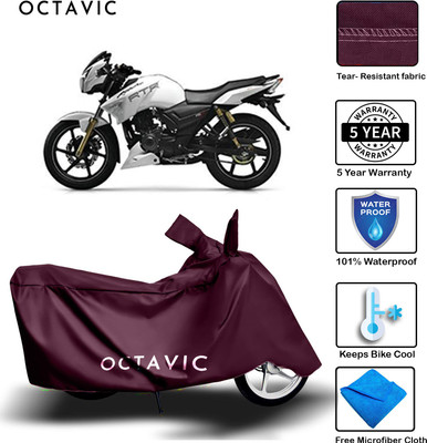 AUTOCAD Waterproof Two Wheeler Cover for TVS(Apache RTR 180, Maroon)