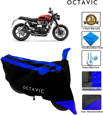 octavic Waterproof Two Wheeler Cover for Triumph(Twin, Blue)