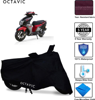 Mdstar Waterproof Two Wheeler Cover for TVS(Ntorq 125, Black)