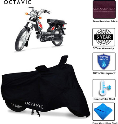 octavic Waterproof Two Wheeler Cover for TVS(Heavy Duty Super XL, Black)
