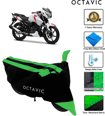 octavic Waterproof Two Wheeler Cover for TVS(Apache RTR 160, Green)