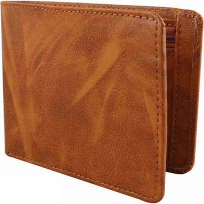 nefta world Men Brown Artificial Leather Wallet(5 Card Slots)