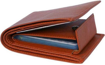 nefta world Men Brown Artificial Leather Wallet(5 Card Slots)