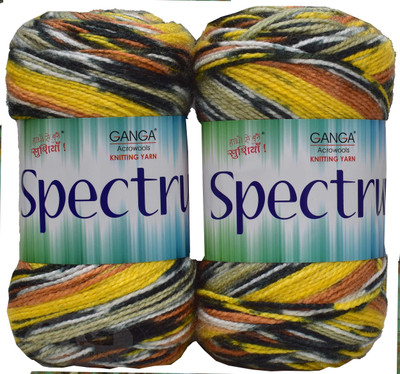 Simi Enterprise Ganga Spectrum S_M Ugadi(mustard) (200 gm) wool ART-GIB Ball
