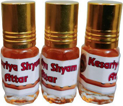 kah attar KESARIYA SHYAM ATTAR (A PACK OF 3 BOTTLES @ 3ML EACH) Herbal Attar(Natural)