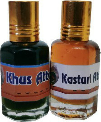 kah attar KHUS & KASTURI ATTAR 12ML EACH Floral Attar(Natural)