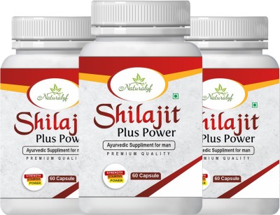 naturalyf Shilajit plus power Resin Supports Strength, Stamina And Energy For Men&Women(Pack of 3)