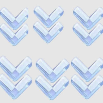DHASRAM Child proof edge protector/Corner protector for Table -12 Counts(White)