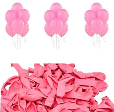 Jolly Party Solid Pastel Pink Balloons Latex Party Balloons Pack Of 100pc Balloon(Pink, Pack of 100)