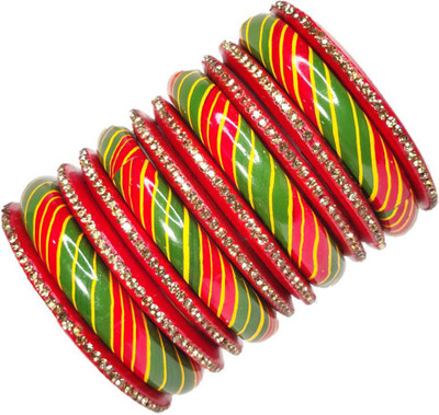 Anshi Creations Lac Bangle Set(Pack of 12)