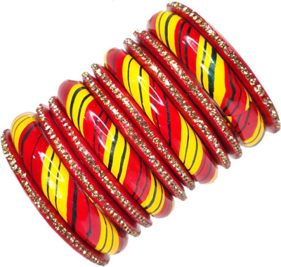 Anshi Creations Lac Bangle Set(Pack of 12)