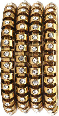 Shivarth Metal Gold-plated Bangle Set(Pack of 4)