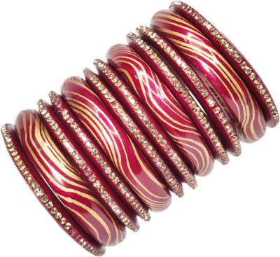 Anshi Creations Lac Bangle Set(Pack of 12)
