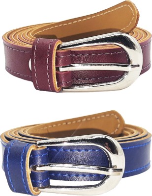 Exotique Women Formal, Casual, Party, Evening Blue, Maroon Artificial Leather Belt
