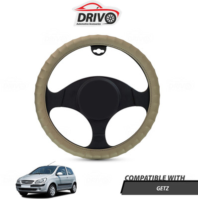 Drivo Steering Cover For Hyundai Getz(Beige, Leatherite)