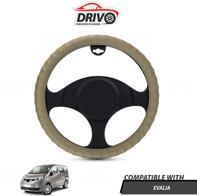 Drivo Steering Cover For Nissan Evalia(Beige, Leatherite)