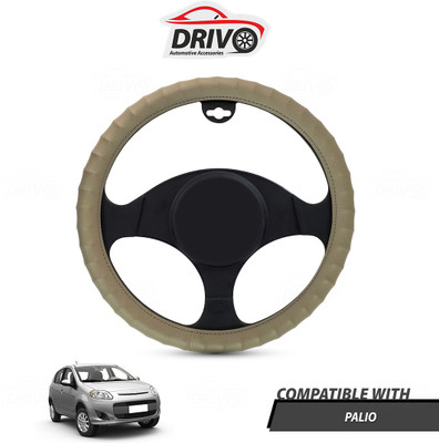 Drivo Steering Cover For Fiat Palio(Beige, Leatherite)