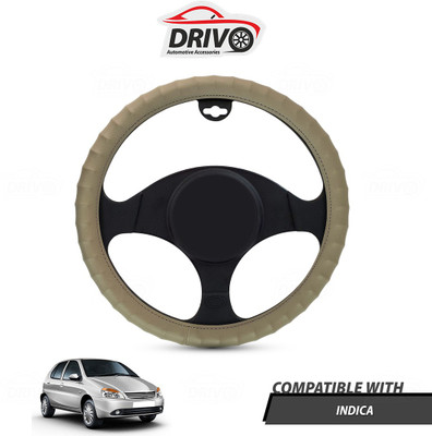 Drivo Steering Cover For Tata Indica(Beige, Leatherite)