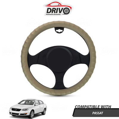 Drivo Steering Cover For Volkswagen Passat(Beige, Leatherite)