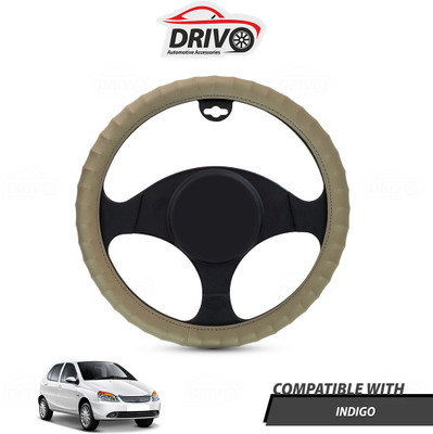 Drivo Steering Cover For Tata Indigo(Beige, Leatherite)