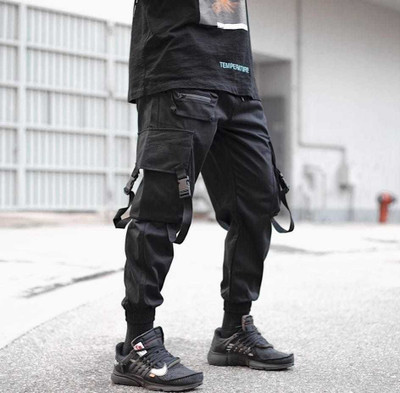 RAAVI Solid Men Black Track Pants