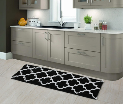 AEROHAVEN Black Polyester Runner(1 ft,  X 4 ft, Rectangle)