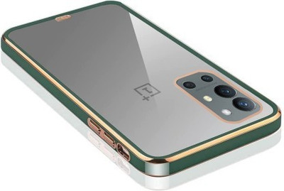RUPELIK Back Cover for Luxurious Electroplated Crystal Clear Soft Silicon Chrome Case for Oneplus 9R(Green, Flexible, Silicon, Pack of: 1)