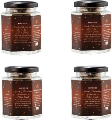 la chocoallure Dark Chocolate Almonds n Chia Seeds Fudges Fudges(4 x 100)