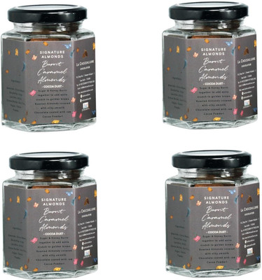 la chocoallure Burnt Caramel Almonds (Cocoa Dust) Fudges(4 x 25)