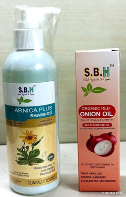 S.B.H Arnica Plus Shampoo + Red Onion Oil(2 Items in the set)