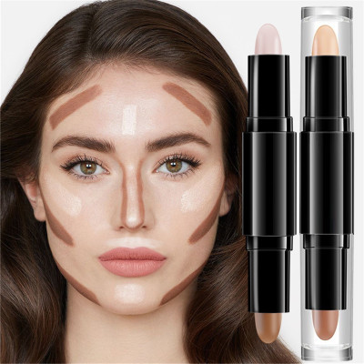 Aylily CONTOUR 3D BALM HIGHLIGHT & CONTOUR STICK CONCEALER Concealer(COFFEE, ALABASTER, 6.2 g)