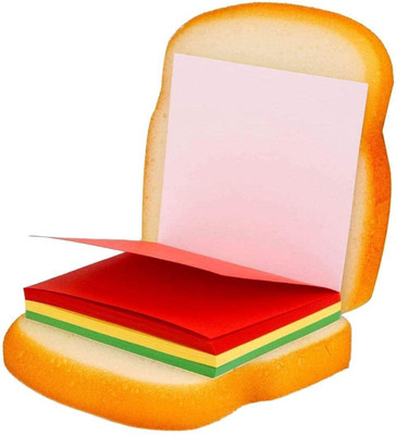 KIDICITI Sandwich Shaped Notepad and Sticky Notes Unique Mini Notes Memo Pads A4 Note Pad Plain 100 Pages(Multicolor)