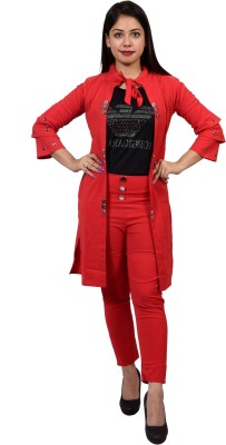 PERFECTPIVOT Women Ethnic Top Pant Ethnic Jacket Set