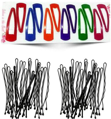 Sharum Crafts 12 Multi Tic Tac & 48 Bobby Pin Hair Accessory Set(Multicolor)