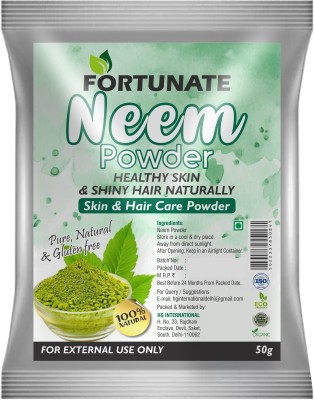 FORTUNATE Natural Neem Powder, Chemical Free Hair Cleanser for Healthy Hair(50 g)