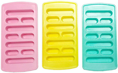 lookat Multicolor Plastic Ice Cube Tray(Pack of3)