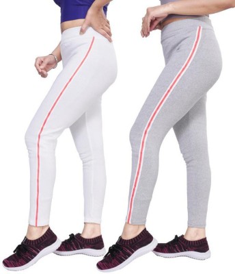 FAYDA MALL White, Grey Jegging(Striped)