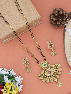 Springal Oxidised Silver, Alloy Gold-plated Black, Gold Jewellery Set(Pack of 1)