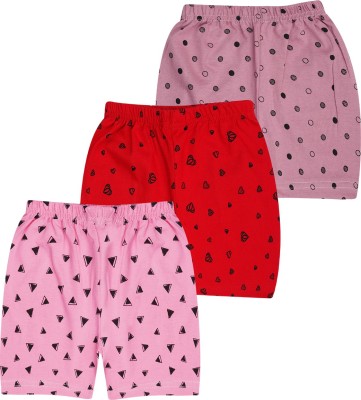 SAN TEE Short For Baby Boys & Baby Girls Casual Printed Pure Cotton(Multicolor, Pack of 3)