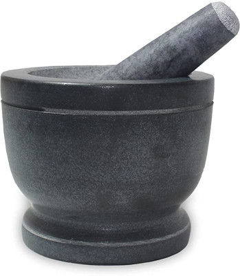 MYNAKSHA Mortar and pestle stone big Stoneware Masher(Pack of 1)