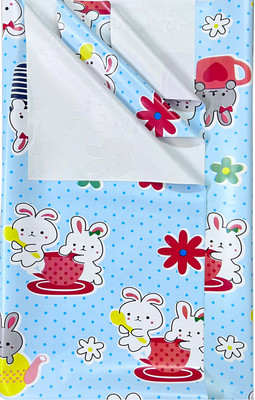 ECOSOFT Rubber Baby Bed Protecting Mat(BLUE RABBIT, Large)