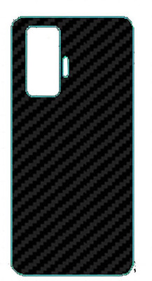 candeal mart vivo X50 Pro carbon fiber 3D back skin / sticker wrap / Protective film Mobile Skin(Black)