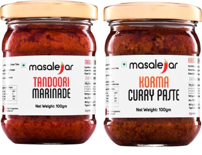 Masalejar Tandoori Marinade & Korma Curry Paste Mughlai Combo(2 x 100 g)