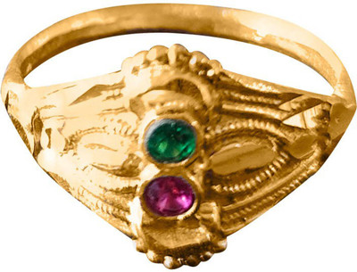 jr fashion Panchaloha (Impon) 2 Stone Kasa Bronze Ruby Ring