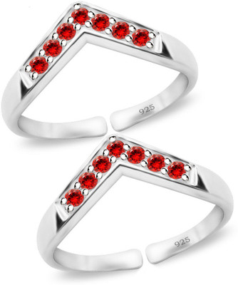 Parnika Sterling Silver Cubic Zirconia Toe Ring