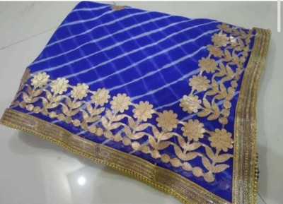 JMD Ent Printed Daily Wear Chiffon Saree(Blue)