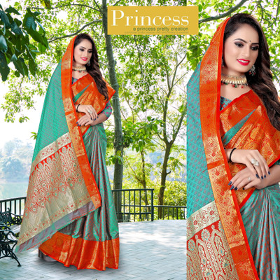 jayant creation Embellished Banarasi Art Silk Saree(Green)